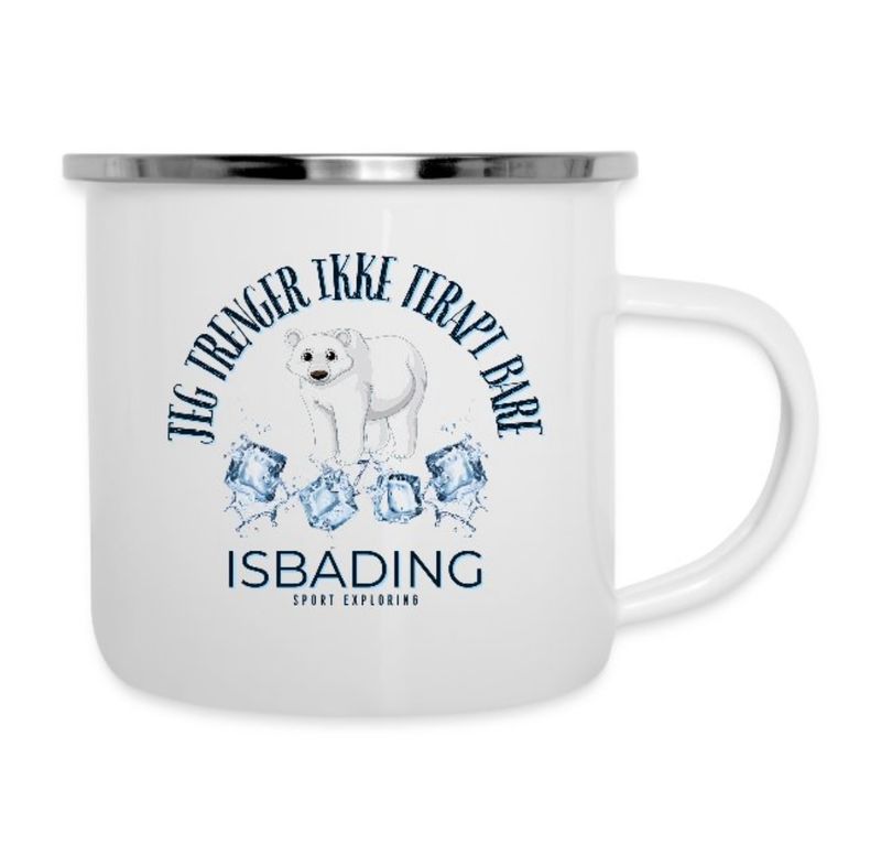 Emaljekopp med friluftsliv motiver