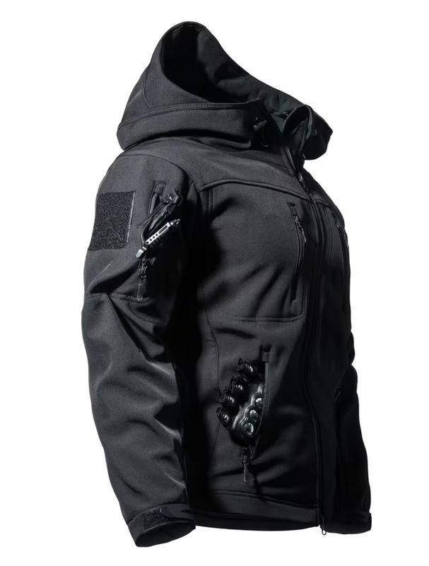 Taktisk Softshell jakke - svart