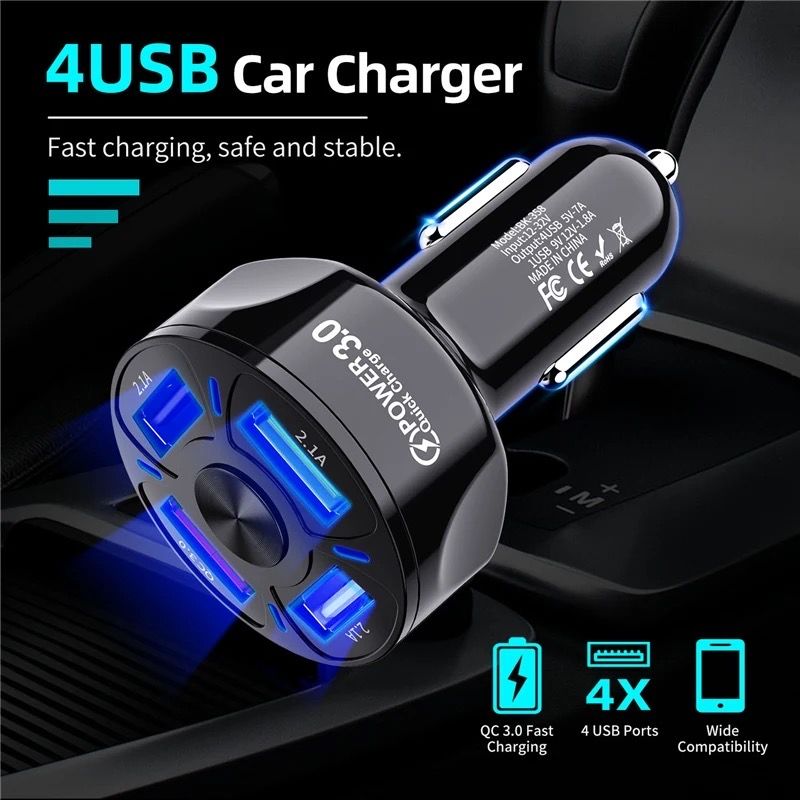 4 X USB 3.0 Bil lader