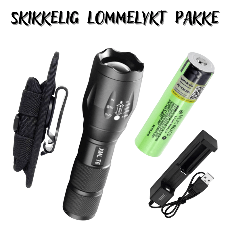 Kraftig lommelykt pakke