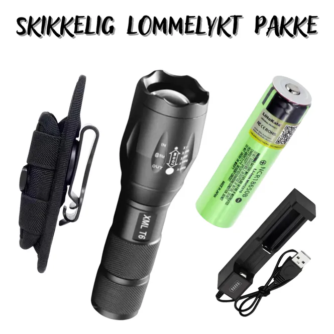 Hovedbilde Kraftig lommelykt pakke