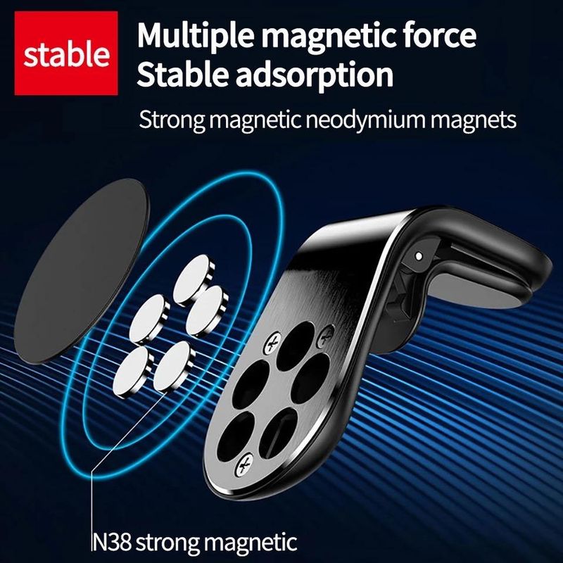 Mobilholder til bil - magnetisk