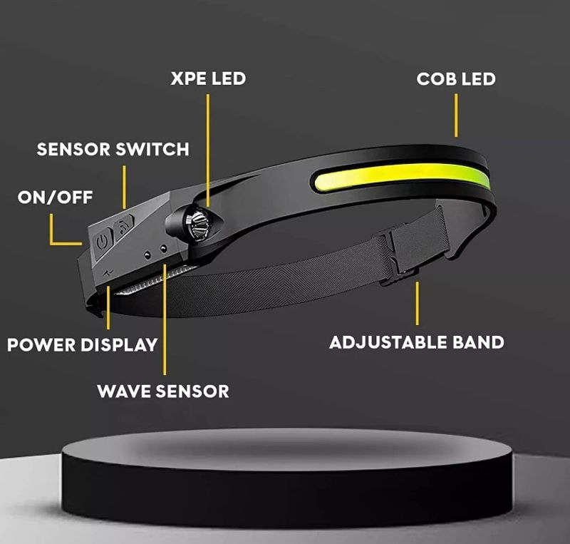 Kraftig hodelykt - 230 grader