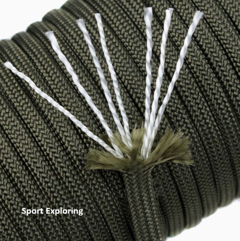 Paracord 550 grønn 30 meter